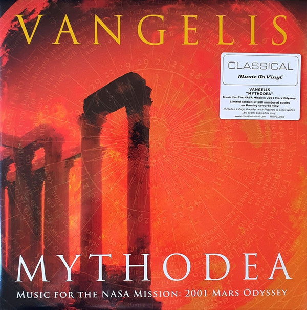 Vangelis Mythodea (Music For The NASA Mission: 2001 Mars Odyssey) Music On Vinyl, Sony Classical 2xLP, Album, Ltd, Num, RE, Ora Mint (M) Mint (M)