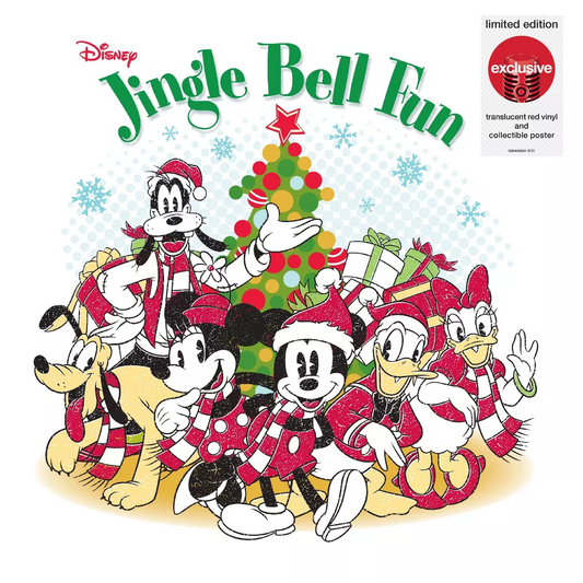 Disney Jingle Bell Fun (Limited Edition, Translucent Red Colored Vinyl, Collectible Poster) | Mint (M) Mint (M) - HOLIDAY *SEALED/COLOR*