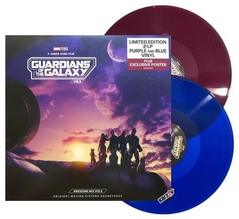 Guardians Of The Galaxy Vol. 3: Awesome Mix Vol. 3 (Limited Edition, Translucent Grape & Cobalt Blue Colored Vinyl, Bonus Poster) (2 Lp's) |