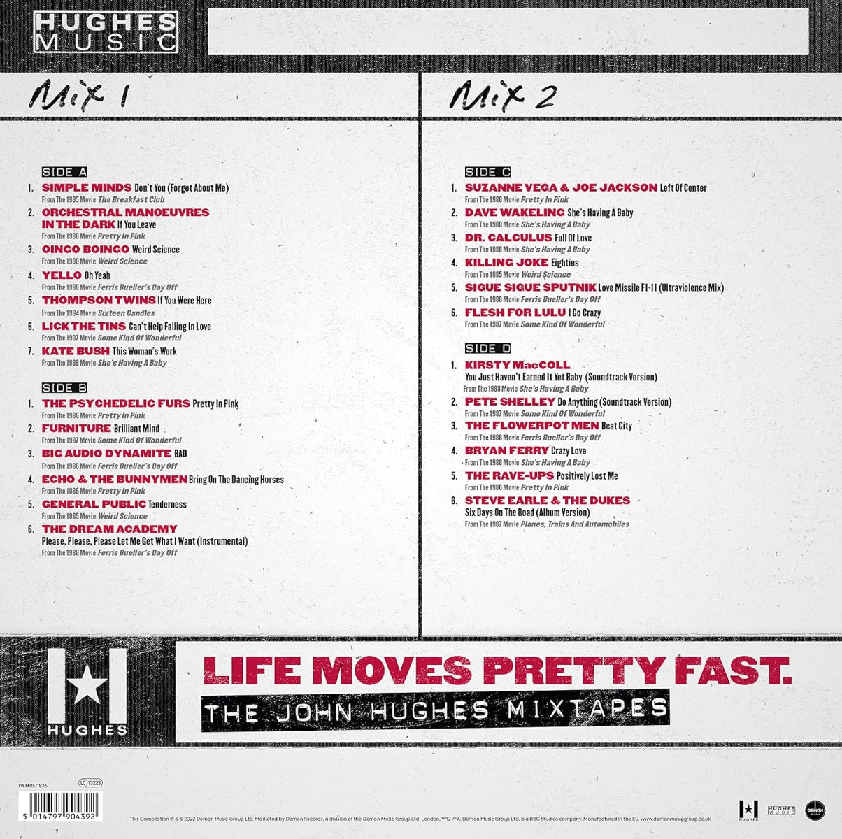 Life Moves Pretty Fast: The John Hughes Mixtapes (140 Gram Black Vinyl) [Import] (2 Lp's) |