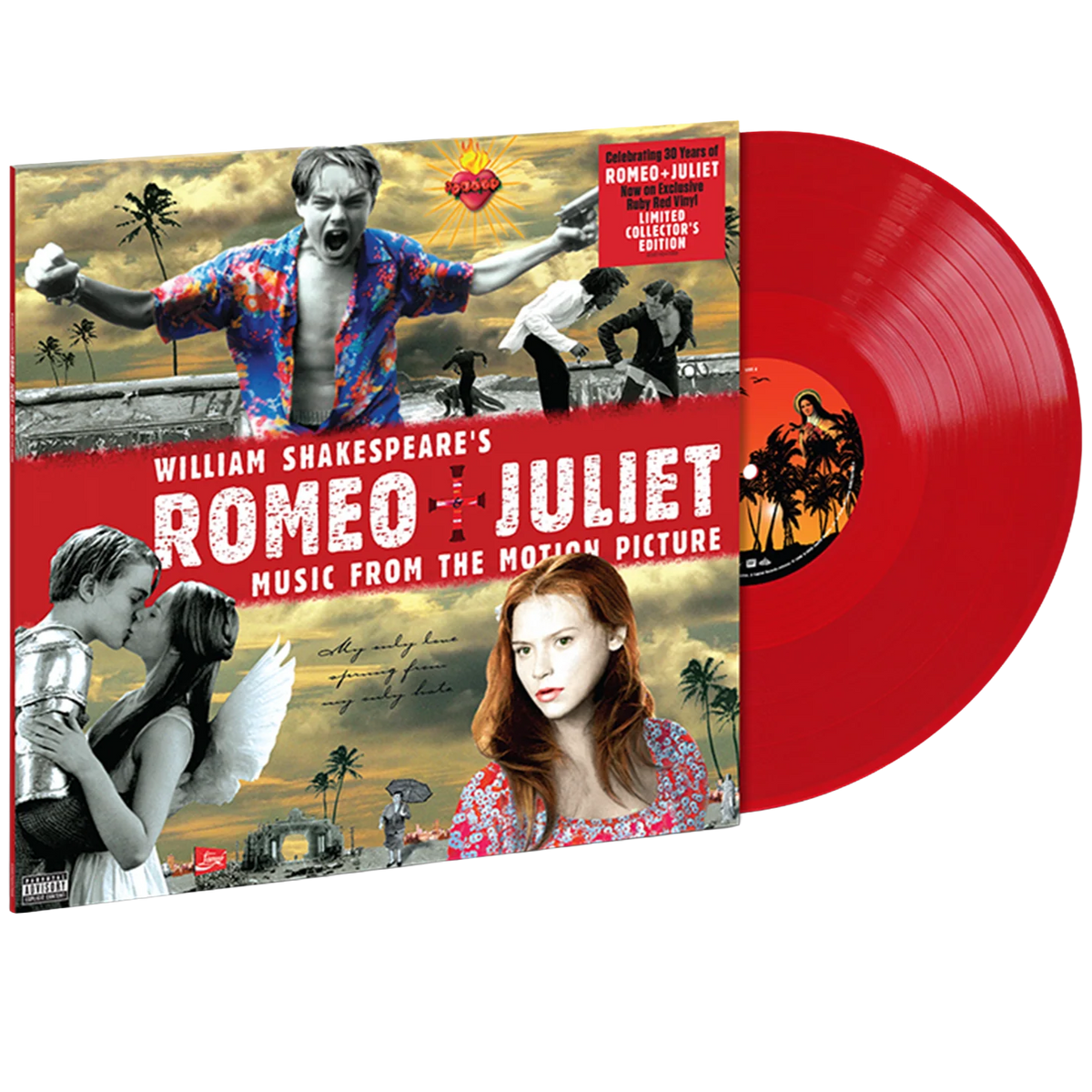 Various Artists - William Shakespeare's Romeo + Juliet (Music From the Motion Picture) [Explicit Content] (Limited Edition, Ruby Red Colored Vinyl, Collector's Edition) |