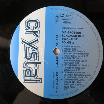 Die Grossen Schlager Der 50er Jahre Folge 2 | Very Good Plus (VG+) Generic