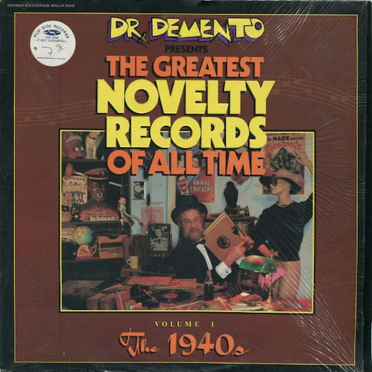 Various Dr. Demento Presents: The Greatest Novelty Records Of All Time • Volume 1 The 1940s Rhino Records (2) LP, Comp, Mono Very Good Plus (VG+) Very Good Plus (VG+)