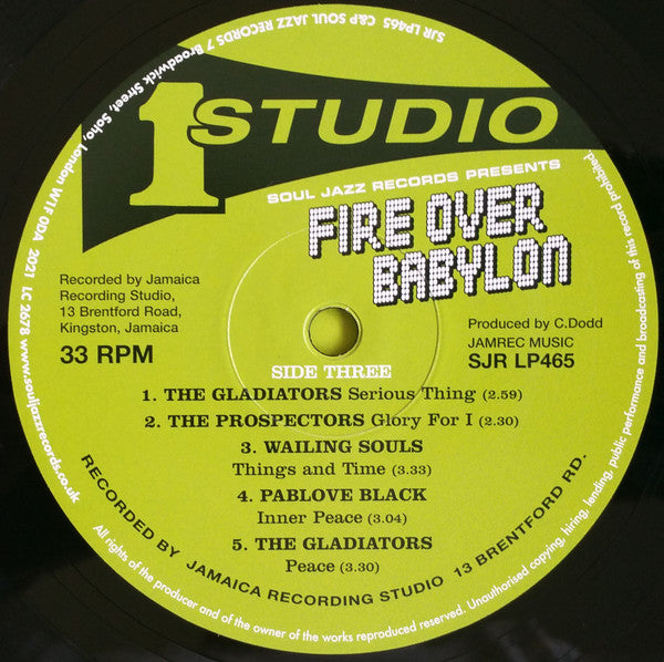 Fire Over Babylon (Dread, Peace And Conscious Sounds At Studio One) | Mint (M) Mint (M) - REGGAE