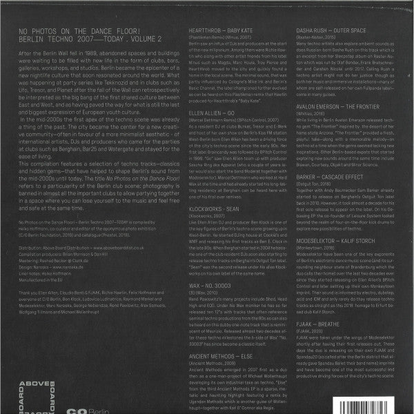 No Photos On The Dancefloor! Berlin Techno 1997-Today (Volume 2) | Mint (M) Mint (M)