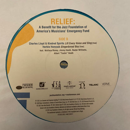 Relief A Benefit For The Jazz Foundation Of America's Musician's Emergency Fund | Mint (M) Mint (M) - JAZZ *NUMBERED, COLOR*