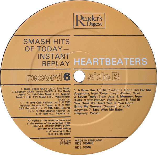 Smash Hits Of Today - Instant Replay | Near Mint (NM) Near Mint (NM)