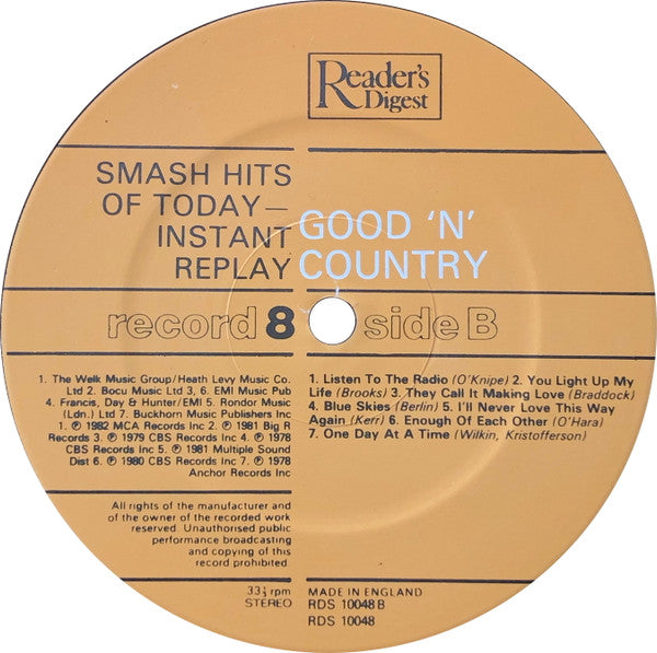 Smash Hits Of Today - Instant Replay | Near Mint (NM) Near Mint (NM)