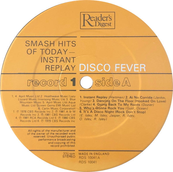 Smash Hits Of Today - Instant Replay | Near Mint (NM) Near Mint (NM)