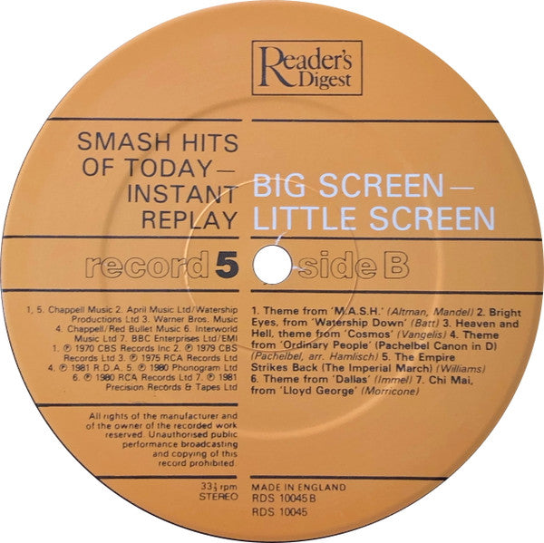 Smash Hits Of Today - Instant Replay | Near Mint (NM) Near Mint (NM)