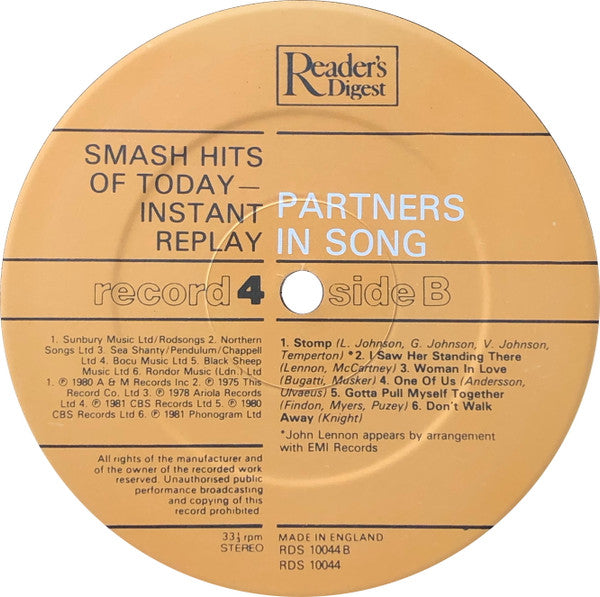 Smash Hits Of Today - Instant Replay | Near Mint (NM) Near Mint (NM)