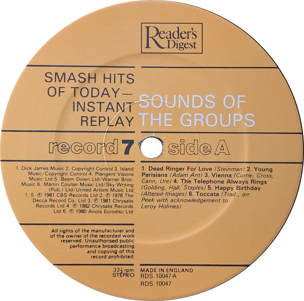 Smash Hits Of Today - Instant Replay | Near Mint (NM) Near Mint (NM)