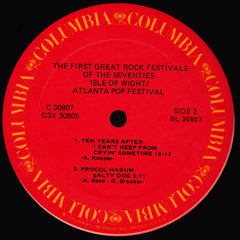 Various The First Great Rock Festivals Of The Seventies - Isle Of Wight / Atlanta Pop Festival Columbia 3xLP Very Good Plus (VG+) Very Good Plus (VG+)