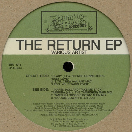 Various The Return EP Bumble Beats Records 12", EP Very Good Plus (VG+) Very Good Plus (VG+)