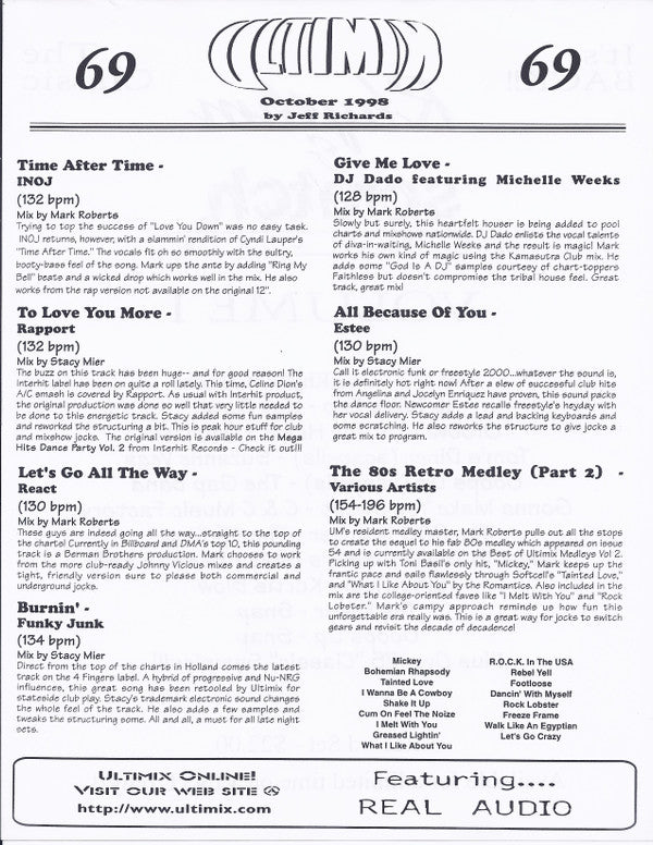 Various Ultimix 69 Ultimix 2x12" Very Good Plus (VG+) Very Good Plus (VG+)