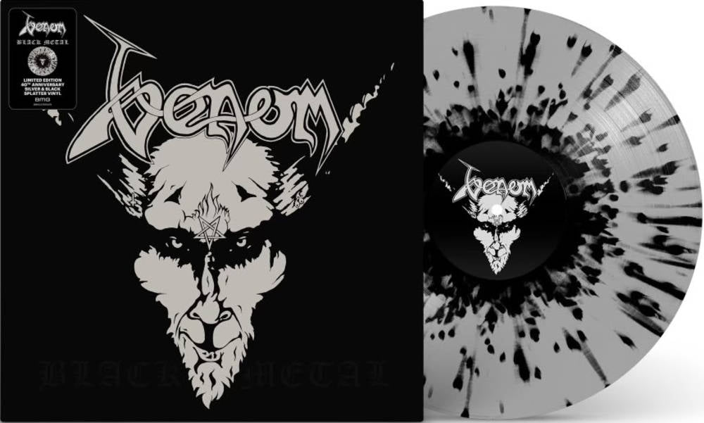 Venom - Black Metal (40th Anniversary LTD EDT Silver & Black Splatter Vinyl LP) | NEW - METAL *SEALED/COLOR*