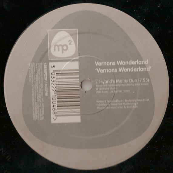 Vernon Vernons Wonderland MP2 Records 12" Very Good Plus (VG+) Near Mint (NM or M-)