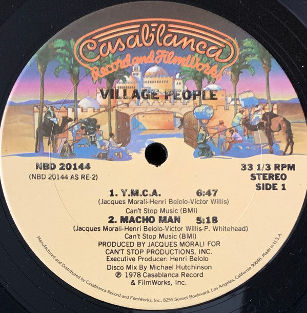 Village People Y.M.C.A. / Macho Man Casablanca 12", Single, Pit Near Mint (NM or M-) Very Good Plus (VG+)