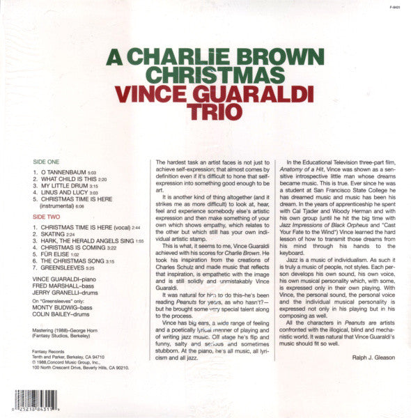 Vince Guaraldi Trio A Charlie Brown Christmas Fantasy, Fantasy, Fantasy LP, Album, RE, RM, Gre Mint (M) Mint (M)
