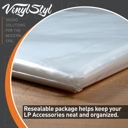 Vinyl Styl - Vinyl Styl® VS-P-014 12 Inch Vinyl Record Outer Sleeve Polyethylene - 50 Count (Clear) |