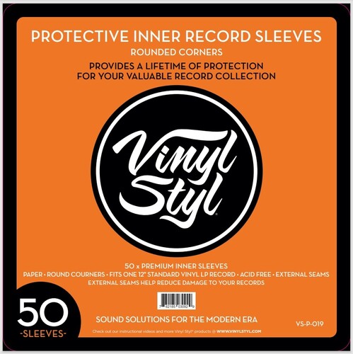 Vinyl Styl - Vinyl Styl® VS-P-019 12 Inch Inner Record Sleeves - Round Corner - 50 Count (White) |