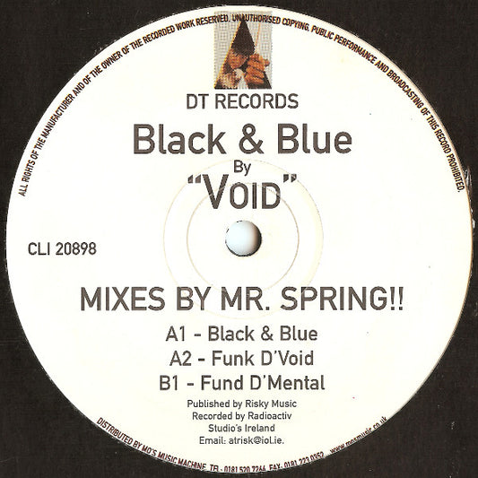 Void (7) Black & Blue DT Records 12" Very Good Plus (VG+) Generic