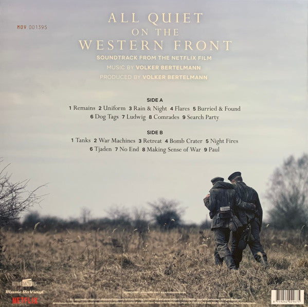 Volker Bertelmann All Quiet On The Western Front Music On Vinyl, Netflix LP, Album, Ltd, Num, Smo Mint (M) Mint (M)