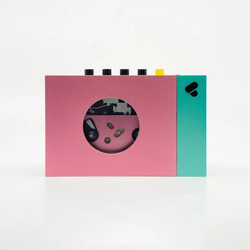 Portable BT Cassette Player Lecteur rose et vert • Edith |