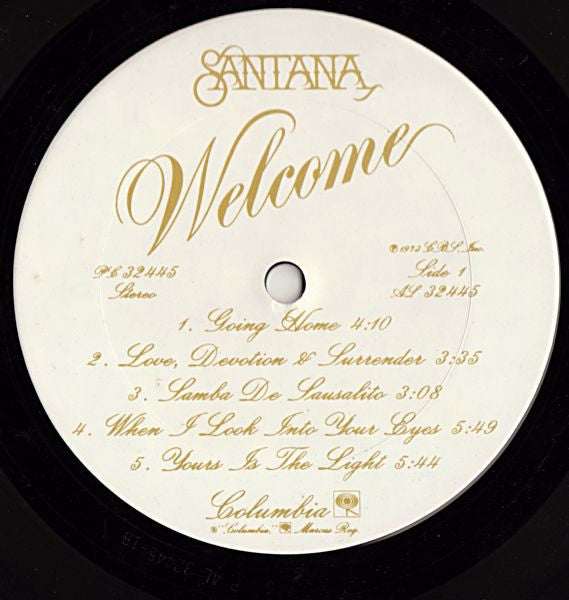 Santana Welcome Near Mint (NM or M-) Near Mint (NM or M-)