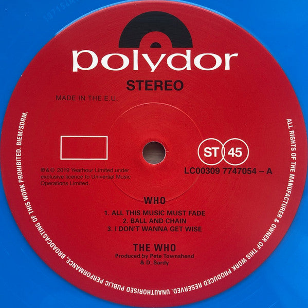 The Who Who 2xLP Near Mint (NM or M-) Near Mint (NM or M-)