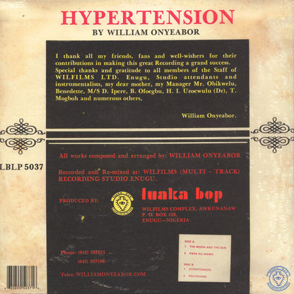 William Onyeabor - Hypertension | Mint (M) Mint (M) - FUNK