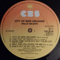 Willie Nelson City Of New Orleans CBS LP, Album Near Mint (NM or M-) Near Mint (NM or M-)