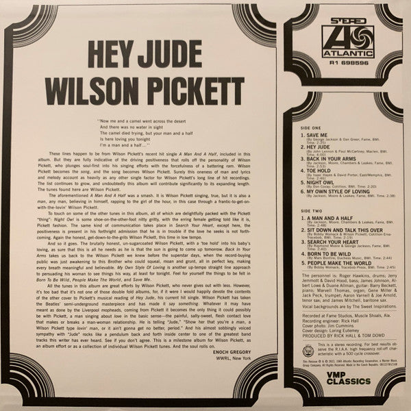 Wilson Pickett Hey Jude Atlantic, Atlantic LP, Album, Club, RE, 180 Mint (M) Mint (M)