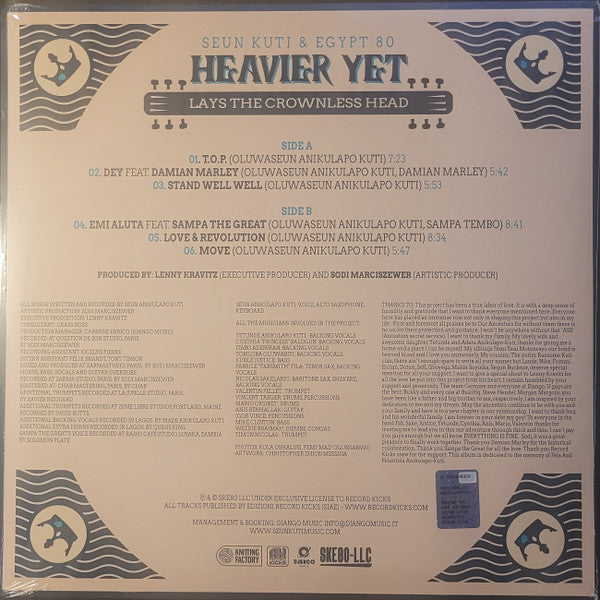 Seun Kuti + Egypt 80 - Heavier Yet (Lays The Crownless Head) | Mint (M) Mint (M) - WORLD/AFRO *SEALED/CLEAR*