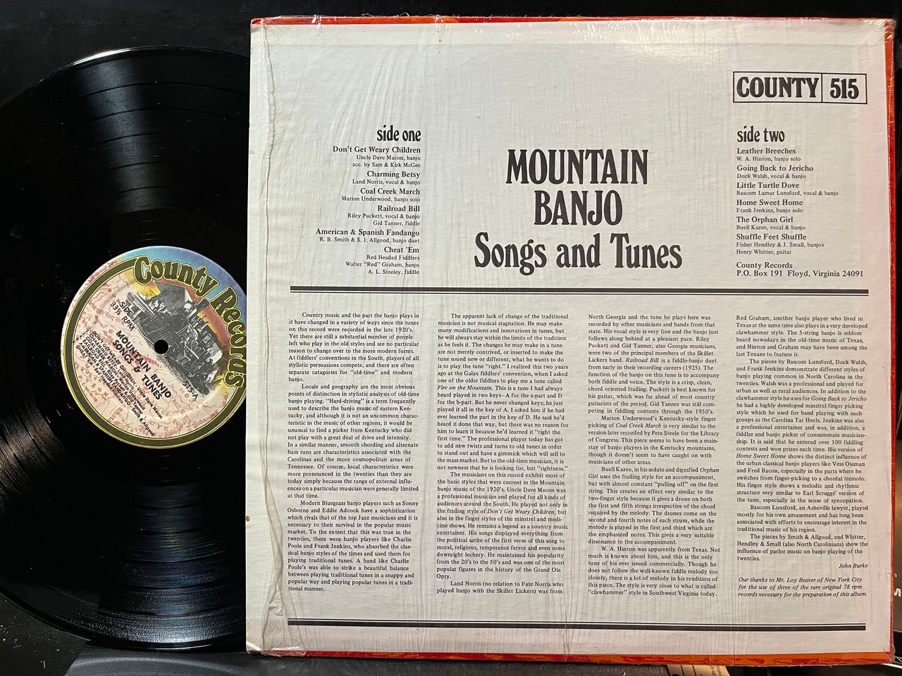 Various - Old Time Classics: A Collection Of Mountain Banjo Songs & Tunes (VINYL) | Near Mint (NM) Near Mint (NM) - WORLD/APPLACHIAN