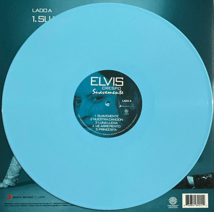 Elvis Crespo - Suavemente (LTD Baby Blue VINYL LP Sony Latin 889854840112) | NEW - WORLD/LATIN *NEW/COLOR*