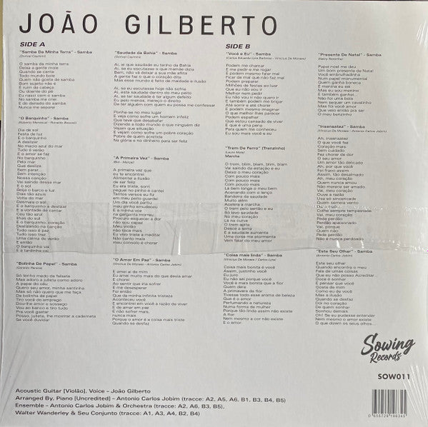 João Gilberto (CLEAR) | Mint (M) - WORLD/LATIN *SEALED/COLOR*