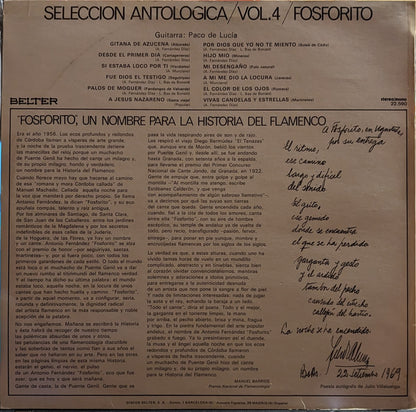 Fosforito - Seleccion Antologica / Vol. 4 *SPAIN* | Near Mint (NM) Excellent (EX) - WORLD/LATIN / USED *NEAR MINT*