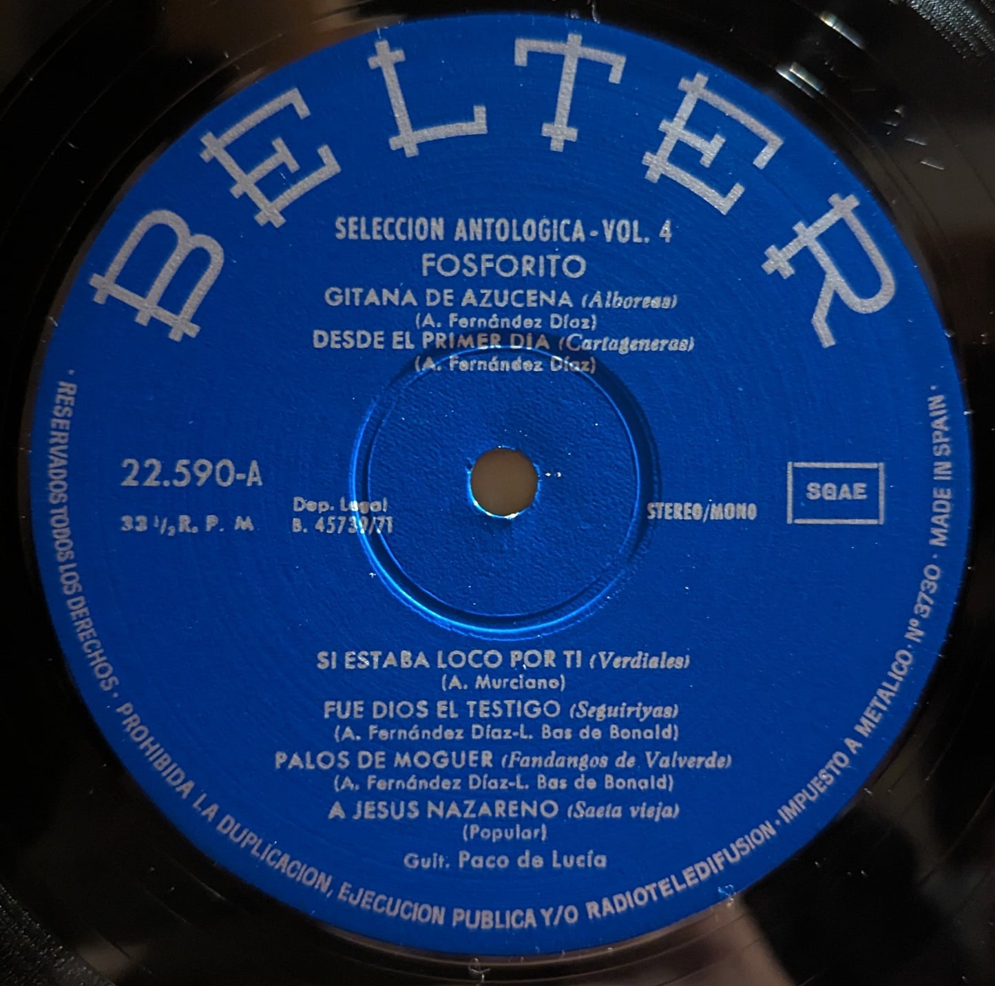 Fosforito - Seleccion Antologica / Vol. 4 *SPAIN* | Near Mint (NM) Excellent (EX) - WORLD/LATIN / USED *NEAR MINT*