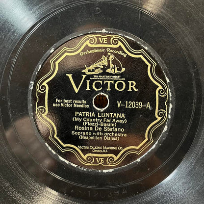 ROSINA DE STEFANO - Patria Luntana / E Campane D A Madonna (10" 78RPM) | Very Good (VG) Generic - WORLD/LATIN / USED *VERY GOOD*