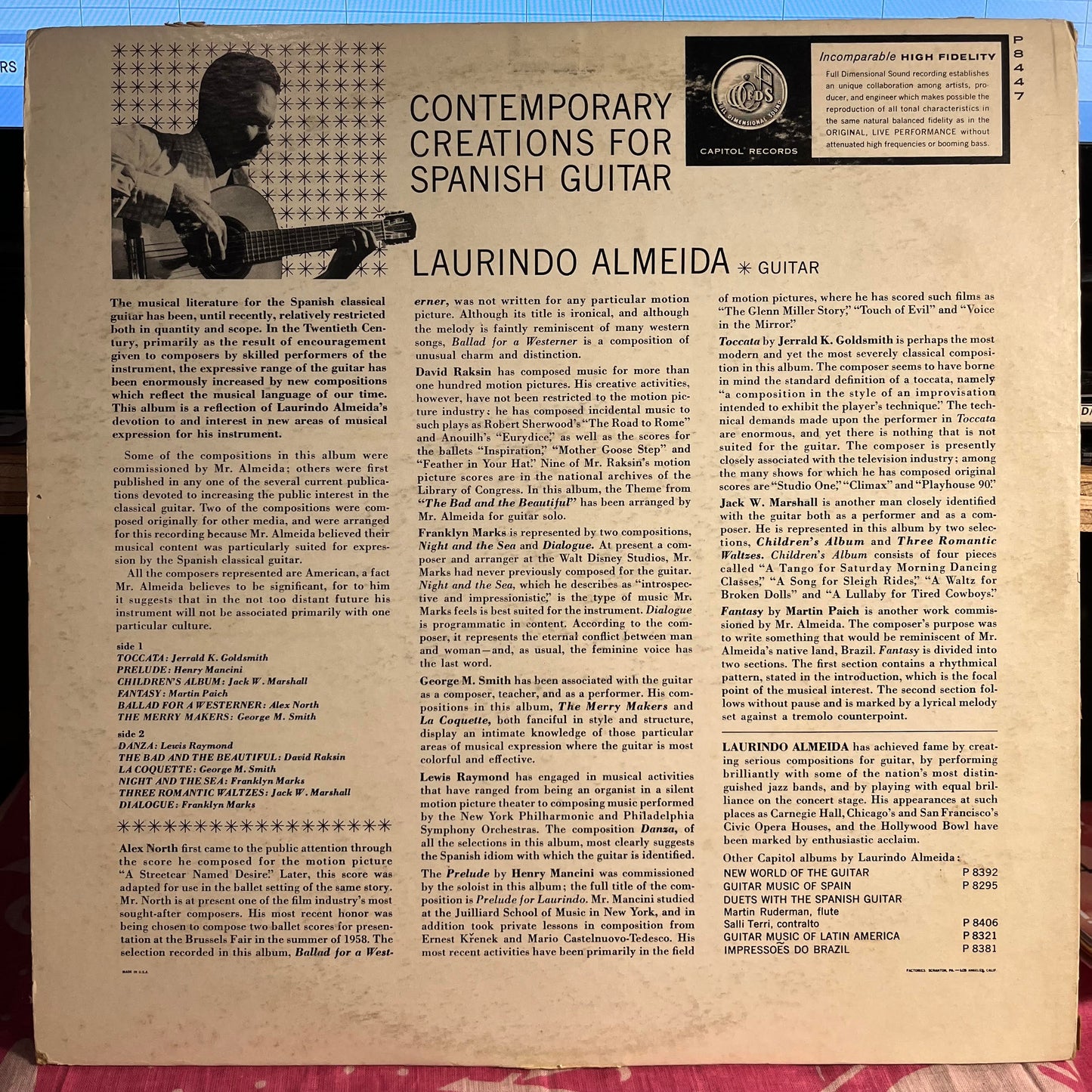 Laurindo Almeida - Contemporary Creations For Spanish Guitar | Very Good (VG) Excellent (EX) - WORLD/LATIN / USED *VERY GOOD*