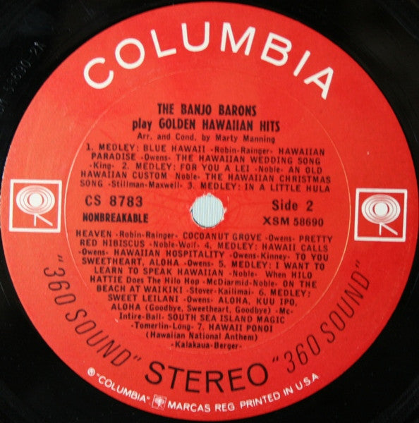 The Banjo Barons - Golden Hawaiian Hits | Near Mint (NM) Near Mint (NM) - WORLD/PACIFIC / USED *NEAR MINT*