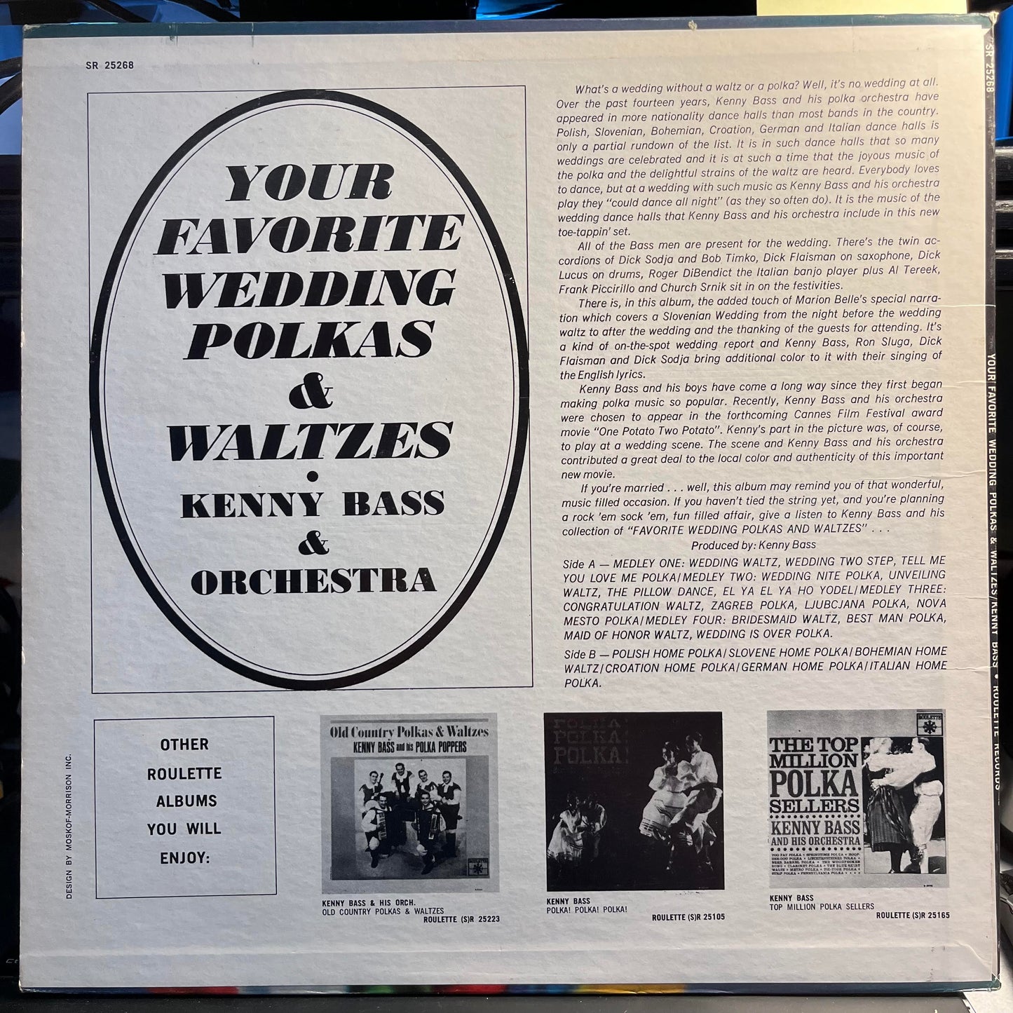 Kenny Bass And His Orchestra - Favorite Wedding Polkas & Waltzes | Excellent (EX) Near Mint (NM) - WORLD/POLKA / USED *EXCELLENT+*