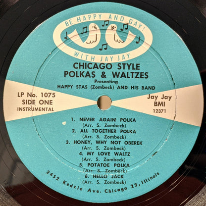 Happy Stas (Zombeck) And His Band - Chicago Style Polkas & Waltzes | Very Good Plus (VG+) Near Mint (NM) - WORLD/POLKA / USED *VERY GOOD++*