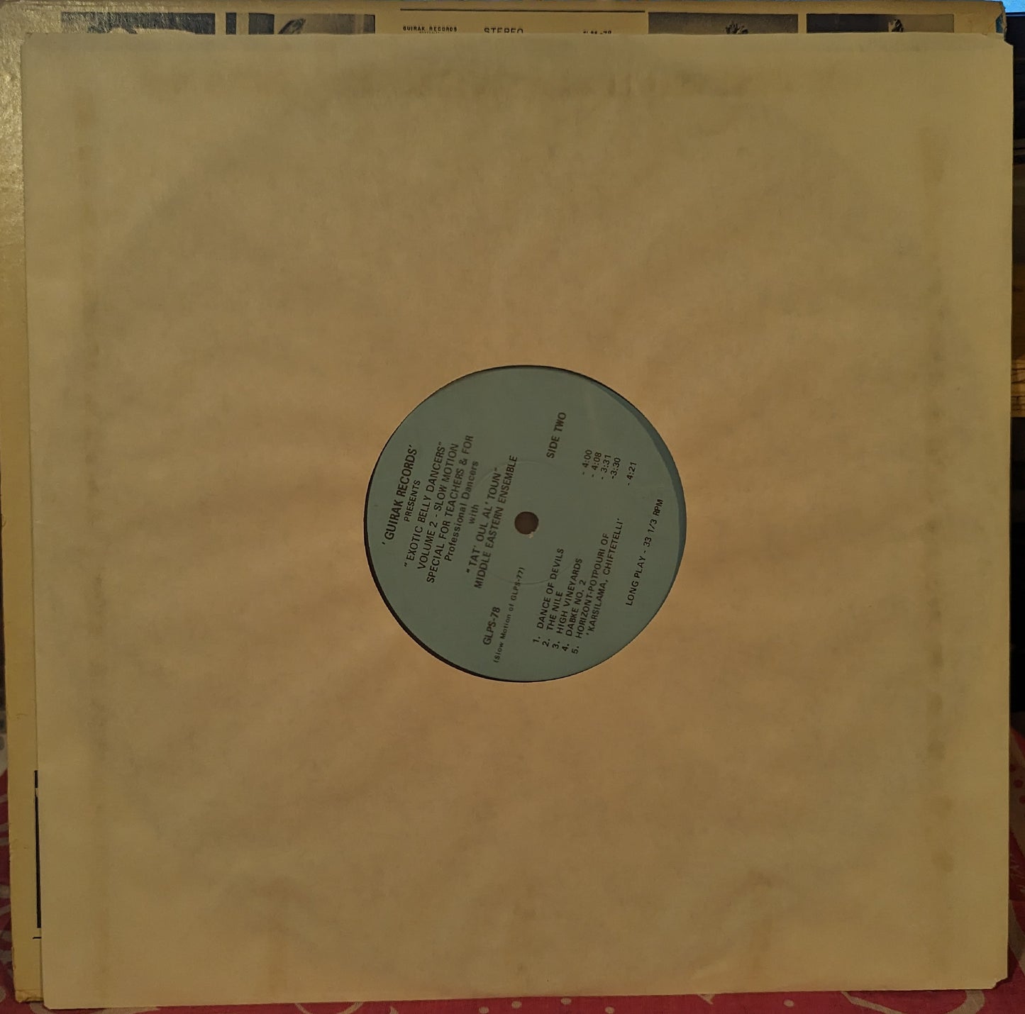 Tat' Oul Al' Toun Middle Eastern Ensemble - Exotic Belly Dancers *SIGNED* - Volume 2 | Excellent (EX) Very Good Plus (VG+) - WORLD / USED *EXCELLENT+*