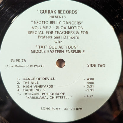 Tat' Oul Al' Toun Middle Eastern Ensemble - Exotic Belly Dancers *SIGNED* - Volume 2 | Excellent (EX) Very Good Plus (VG+) - WORLD / USED *EXCELLENT+*