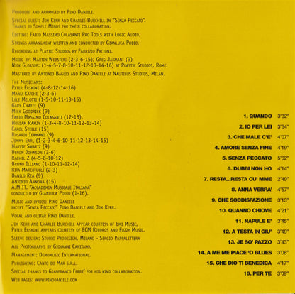 The Best Of Pino Daniele - Yes I Know My Way (CD) | Excellent (EX) Near Mint (NM) - WORLD / USED *EXCELLENT*