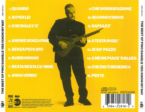 The Best Of Pino Daniele - Yes I Know My Way (CD) | Excellent (EX) Near Mint (NM) - WORLD / USED *EXCELLENT*