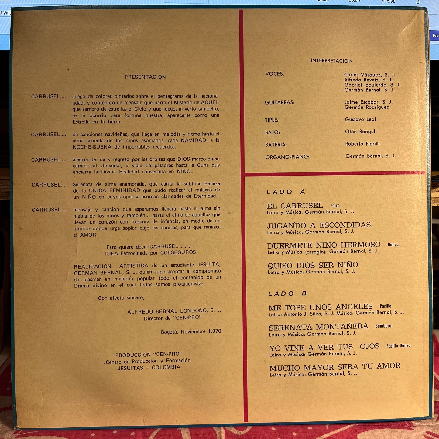German Bernal - Carrusel / Colseguros De Canciones Navidenas | Near Mint (NM) Near Mint (NM) - WORLD / USED *NEAR MINT*