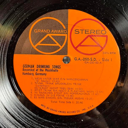 German Drinking Songs (VINYL) | Near Mint (NM or M-) Near Mint- (NM-) - WORLD / USED *NEAR MINT*